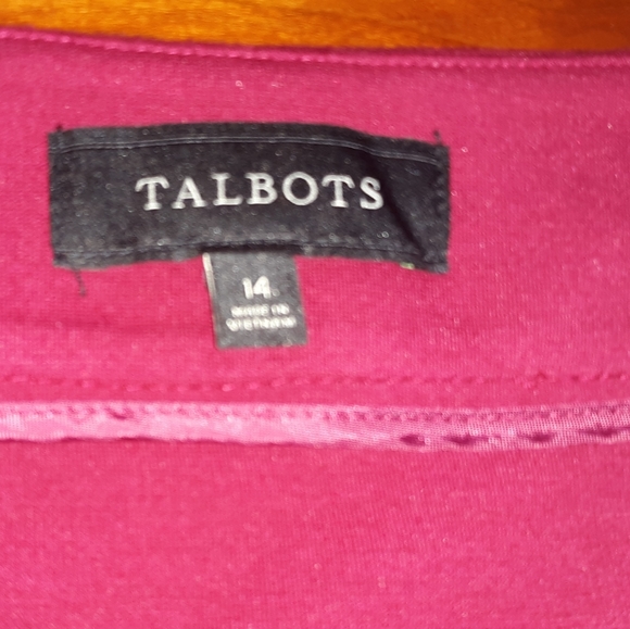TALBOTS CRANBERRY COLORED SKIRT SZ 14 - Picture 4 of 7